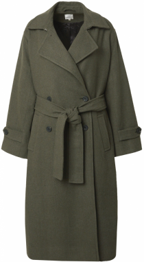 SECOND FEMALE Prechodný kabát 'Verle'  zelená melírovaná