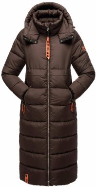 NAVAHOO Zimný kabát  mokka / oranžová / čierna
