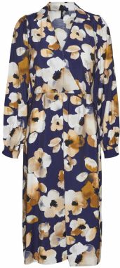 VERO MODA Šaty 'JOSIE SOFIE'  béžová / modrá / hnedá / biela