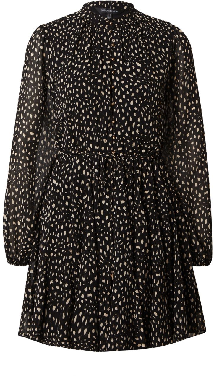 Forever New Košeľové šaty 'Kaycee'  béžová / čierna
