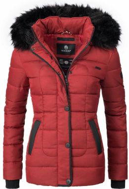 MARIKOO Zimná bunda 'Unique'  červená / čierna