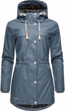 NAVAHOO Prechodný kabát 'Rainy Forest'  modrosivá / oranžová / biela