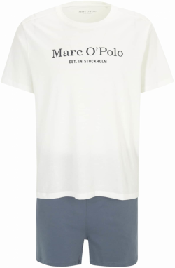 Marc O'Polo Krátke pyžamo  tmavosivá / čierna / biela