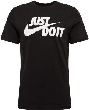 Nike Sportswear Tričko 'Swoosh'  čierna / biela