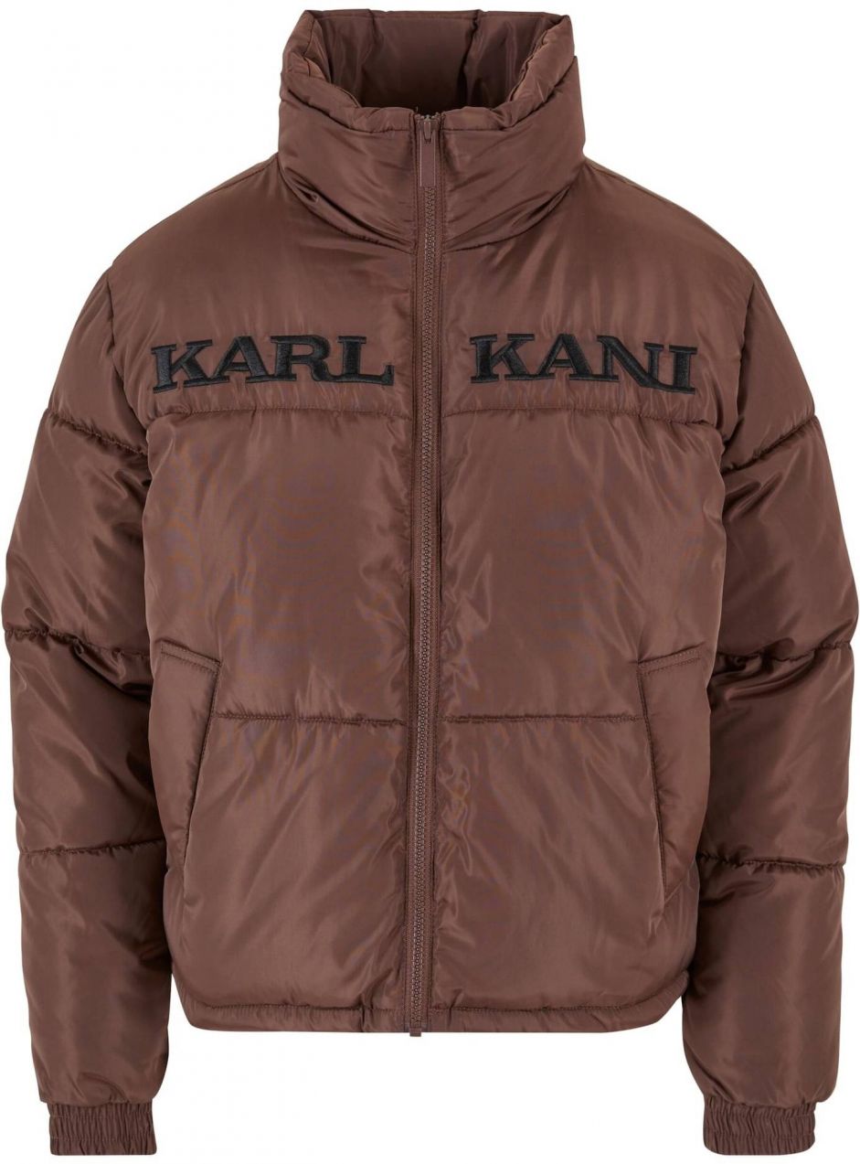 Karl Kani Zimná bunda  tmavohnedá / čierna