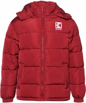 Karl Kani Prechodná bunda  tmavočervená / biela