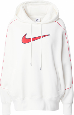 Nike Sportswear Mikina  krémová / červená / čierna / biela