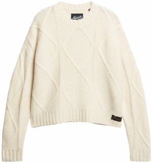 Superdry Sveter  biela ako vlna