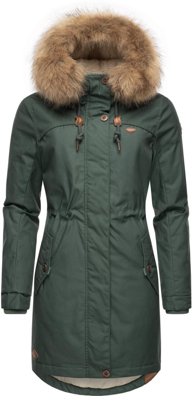 Ragwear Zimná parka 'Tawny'  hnedá / tmavozelená