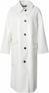 Nasty Gal Prechodný kabát  šedobiela