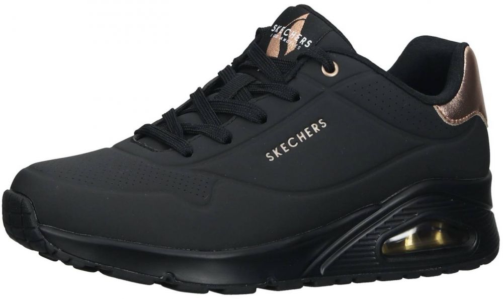 SKECHERS Nízke tenisky 'Uno-Golden Air'  ružové zlato / čierna / biela