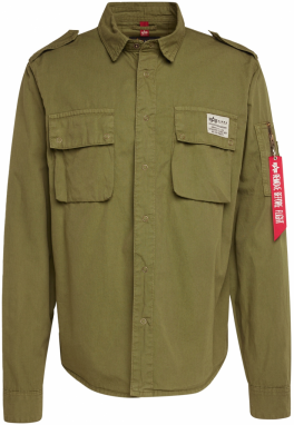 ALPHA INDUSTRIES Prechodná bunda 'Urban Military'  olivová / červená / biela