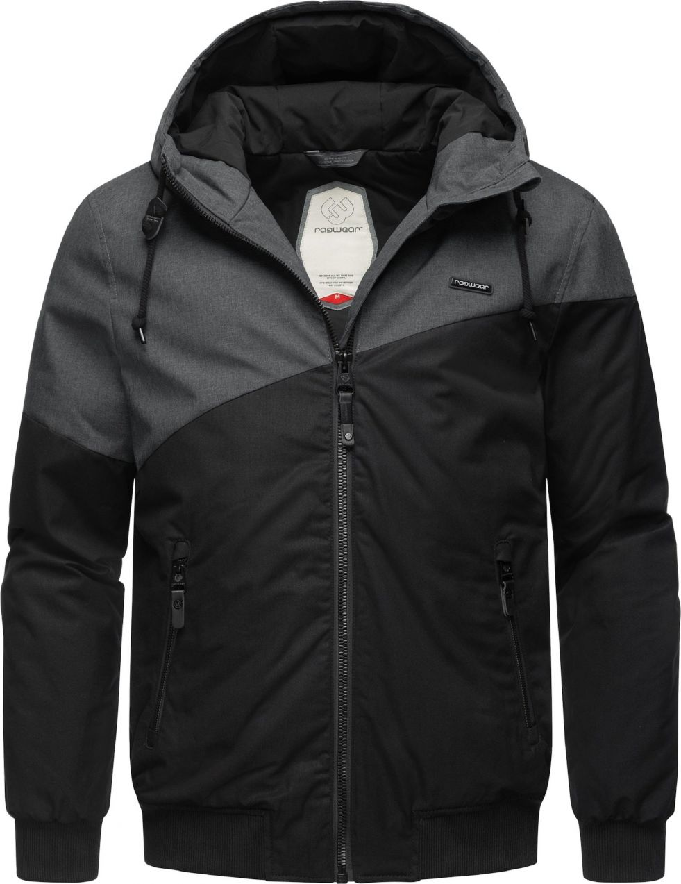 Ragwear Zimná bunda 'Wings'  sivá / čierna