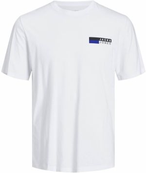 JACK & JONES Tričko  modrá / námornícka modrá / biela