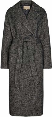 Soyaconcept Prechodný kabát 'MIRELLA 1'  čierna / šedobiela