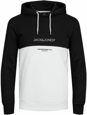 JACK & JONES Mikina 'Ryder'  čierna / biela