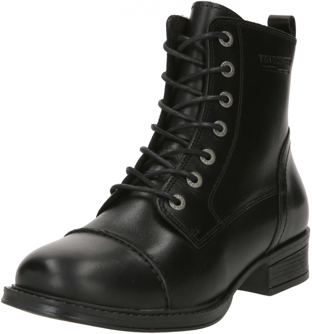 Ten Points Šnurovacie členkové čižmy 'PANDORA'  čierna