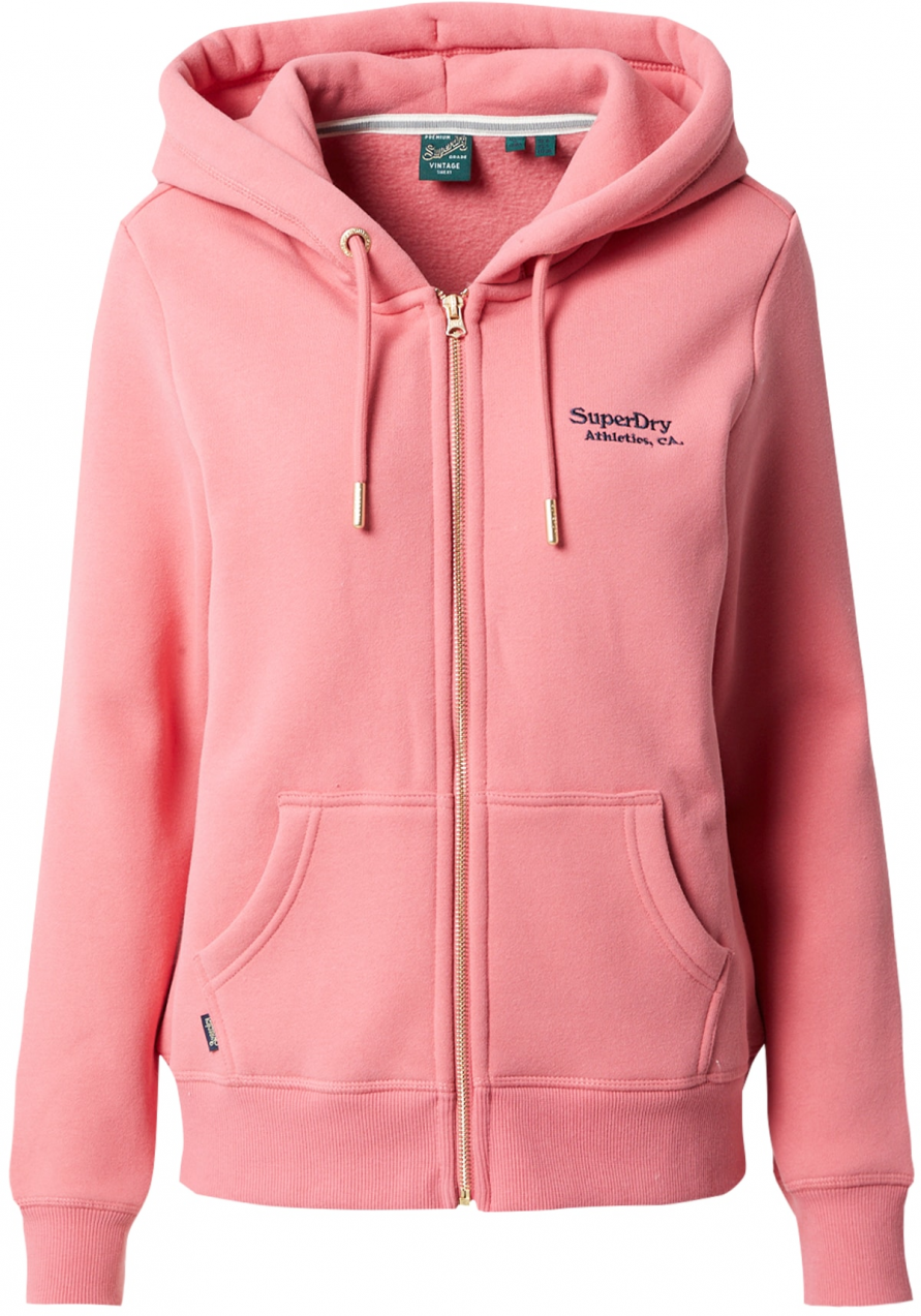 Superdry Tepláková bunda 'Essential'  námornícka modrá / pitaya