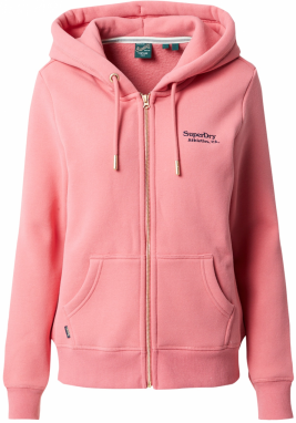 Superdry Tepláková bunda 'Essential'  námornícka modrá / pitaya