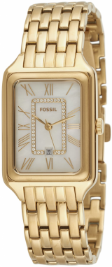FOSSIL Analógové hodinky 'RAQUEL'  zlatá / biela
