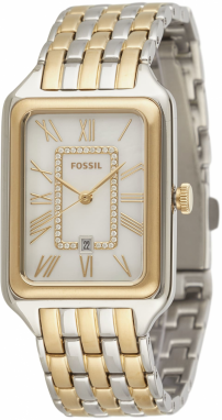 FOSSIL Analógové hodinky 'RAQUEL'  zlatá / strieborná / biela