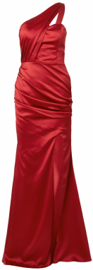 Unique Večerné šaty  karmínovo červená