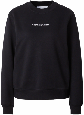 Calvin Klein Jeans Mikina 'INSTITUTIONAL'  čierna / biela