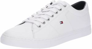 TOMMY HILFIGER Nízke tenisky 'Essential'  tmavomodrá / červená / biela