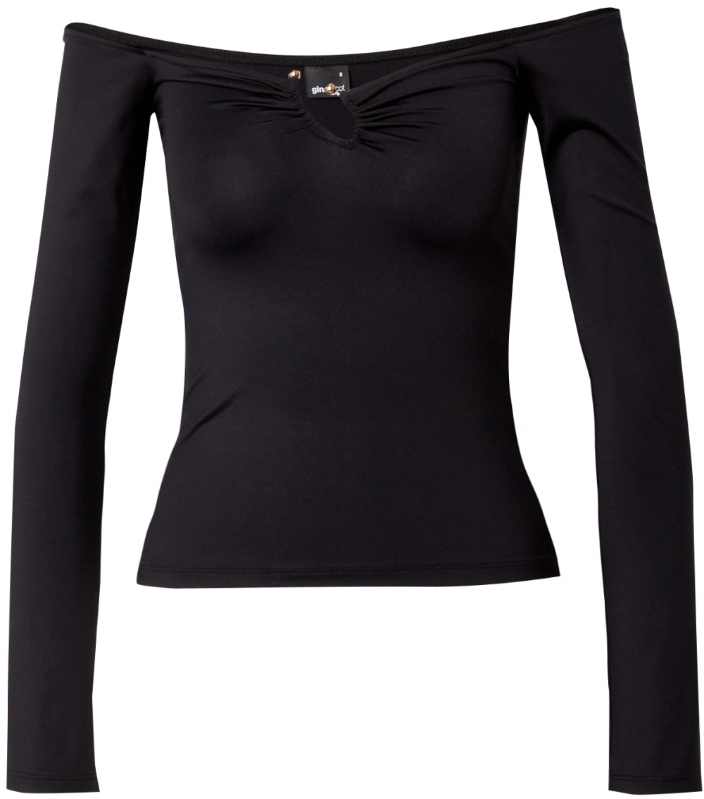 Gina Tricot Tričko  zlatá / čierna