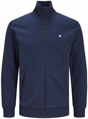 JACK & JONES Tepláková bunda 'Epaulos'  námornícka modrá / biela