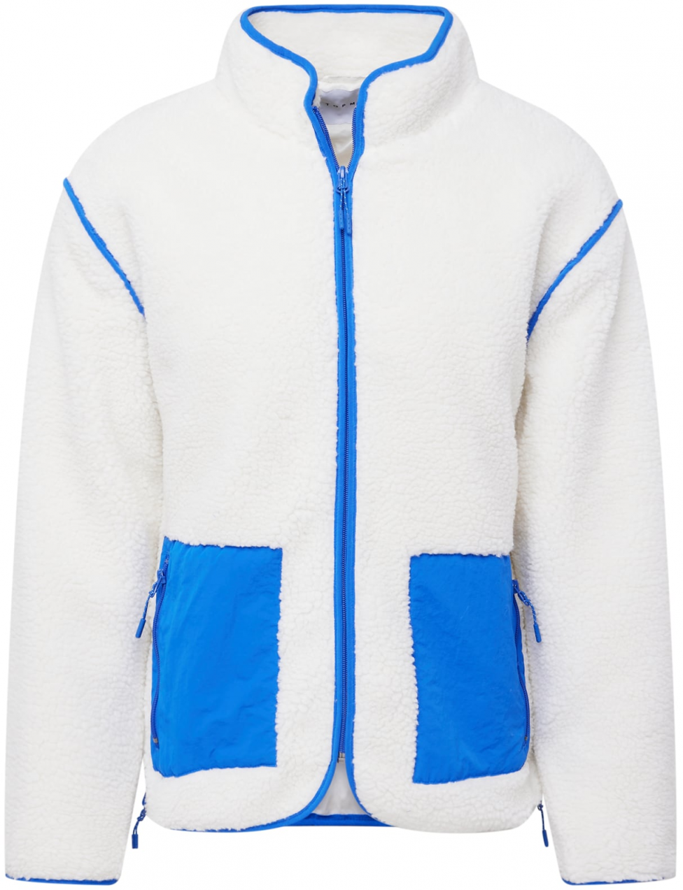 TOPMAN Flisová bunda  kráľovská modrá / perlovo biela