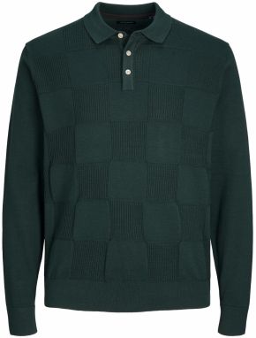 JACK & JONES Sveter 'Bluchecker'  tmavozelená