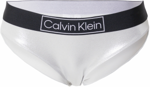 Calvin Klein Swimwear Bikinové nohavičky 'Core Festive'  svetlosivá / čierna / biela