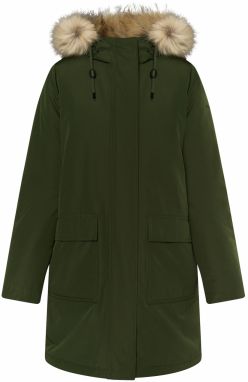 DreiMaster Klassik Zimná parka  béžová / tmavozelená