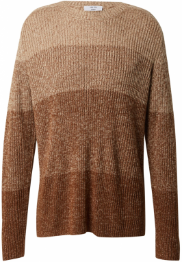 DAN FOX APPAREL Sveter 'Elia'  hnedá / kapučíno / svetlohnedá