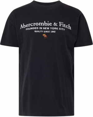 Abercrombie & Fitch Tričko  čierna / biela