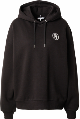 TOMMY HILFIGER Mikina  čierna / biela