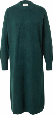 Monki Pletené šaty  smaragdová