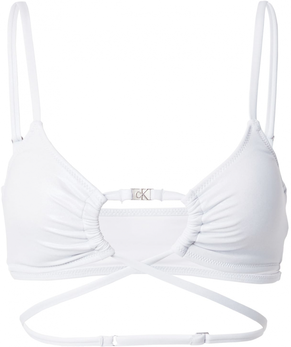 Calvin Klein Swimwear Bikinový top  biela