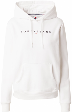 Tommy Jeans Mikina  červená / čierna / biela