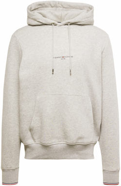 TOMMY HILFIGER Mikina  tmavomodrá / sivá melírovaná / červená / biela