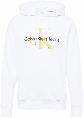 Calvin Klein Jeans Mikina 'Essentials'  žltá / čierna / biela