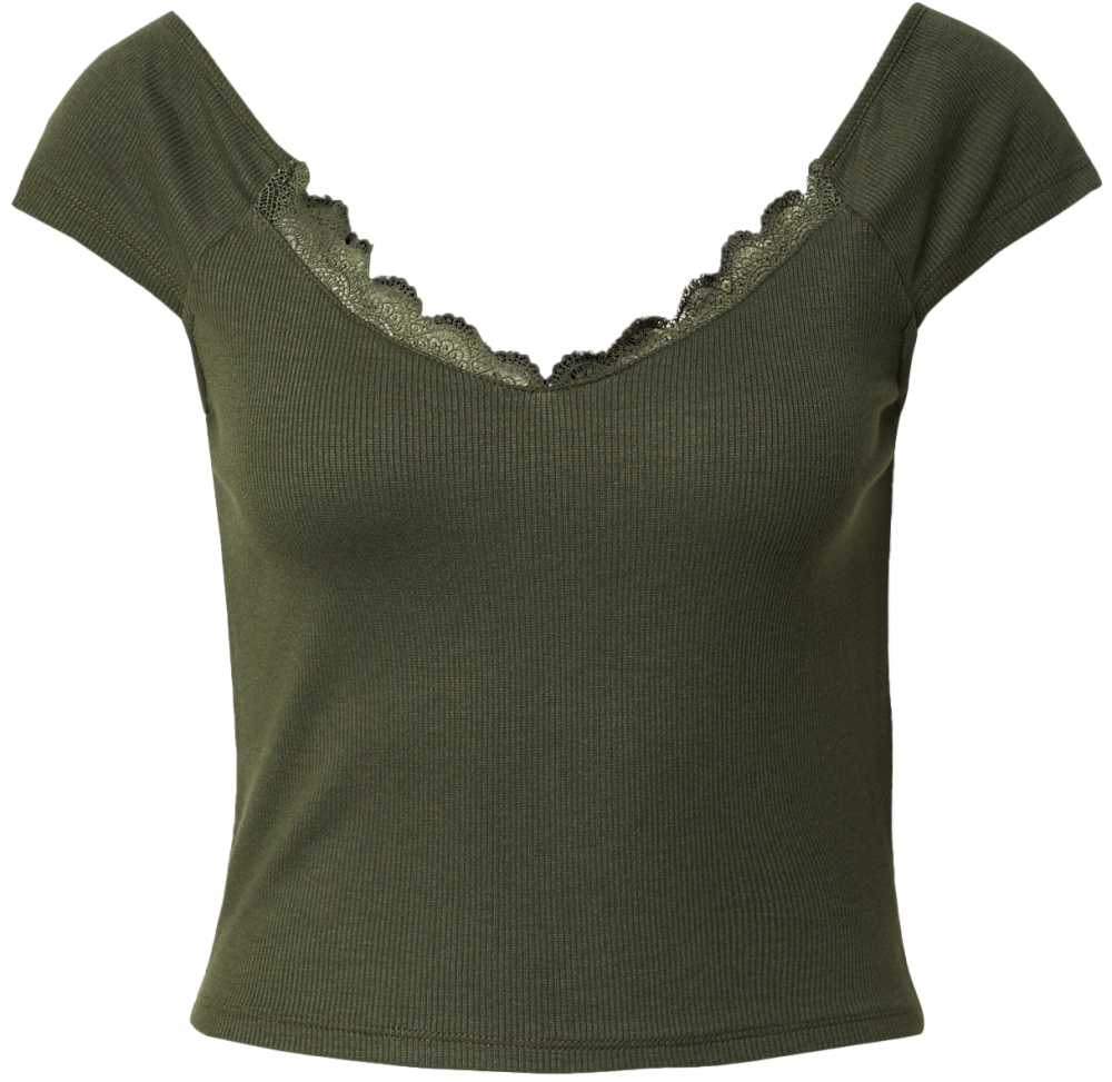 ABOUT YOU Tričko 'Mele'  tmavozelená