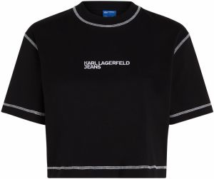 KARL LAGERFELD JEANS Tričko  čierna / biela