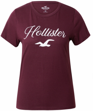 HOLLISTER Tričko  červená / biela