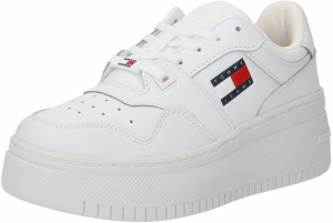 Tommy Jeans Nízke tenisky 'Retro Basket Ess'  tmavomodrá / červená / biela