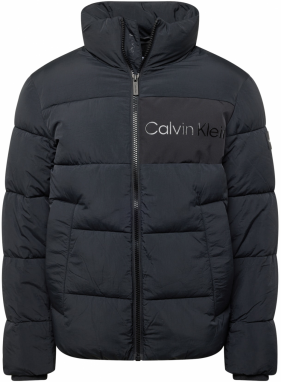 Calvin Klein Zimná bunda  antracitová / čierna