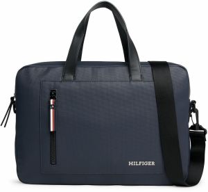 TOMMY HILFIGER Taška na notebook  námornícka modrá / červená / biela