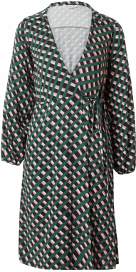 Compania Fantastica Šaty  zelená / ružová / čierna / biela