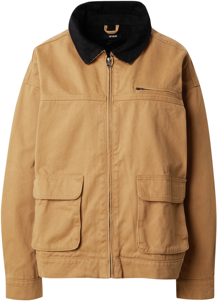 Cotton On Prechodná bunda  koňaková / čierna